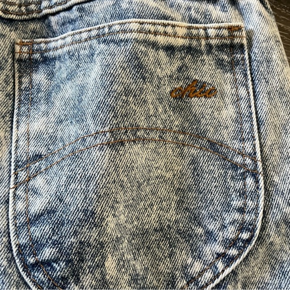 Chic Vintage Super High‎ Rise Acid Wash Mom Jean Balloon Leg Denim Size 8 Petite - Picture 9 of 11